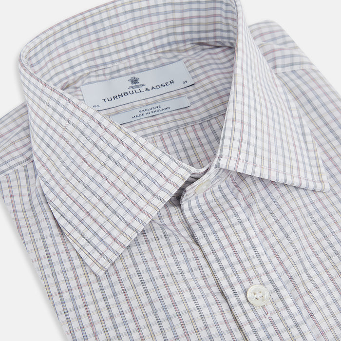 Sky Blue Multi Graph Check Shirt Image 1
