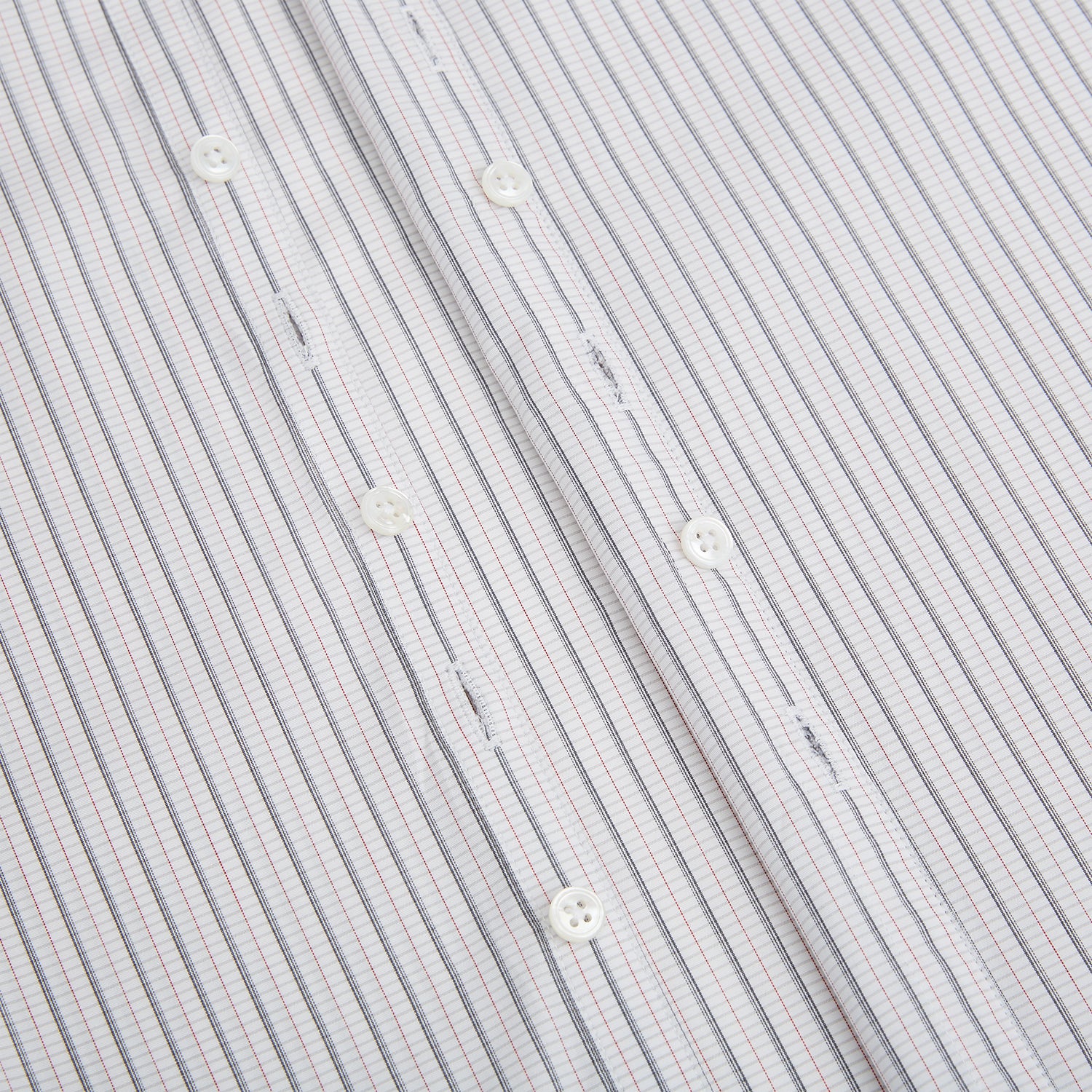 View 7 of product A red and navy graph check Westminster shirt by Turnbull & Asser with a formal collar and tailored fit, featuring a button-up front and buttoned cuffs, laid flat on a white background.