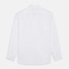 View 5 of product The Turnbull & Asser WHITE TAILORED FIT DRESS SHIRT features a pointed collar, buttoned cuffs, and a concealed button placket, shown on a plain white background.