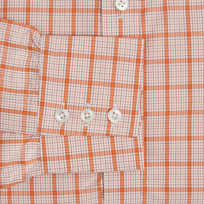 Orange Graph Overlay Check Mayfair Shirt Image 2