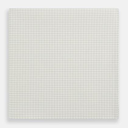 Pale Blue Graph Check Handkerchief