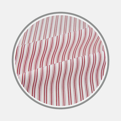 Red Ticking Stripe Fabric