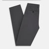 View 6 of product The Grey Henry B Trousers by Turnbull & Asser are straight-leg, feature belt loops, front pockets, a flat front, and are crafted from premium Italian cotton. Shown against a plain white background.