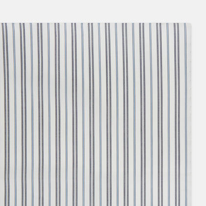 Navy and Light Blue Track Stripe Hand-Rolled Handkerchief Image 1