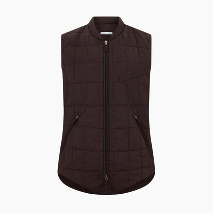 Burgundy Quilted Gilet Image 4