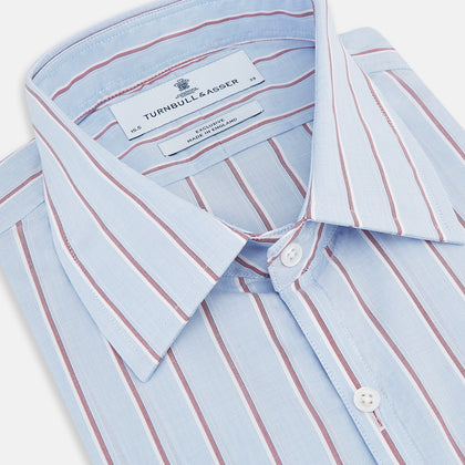 Blue and Burgundy Multi-Stripe Westminster Shirt Image 1