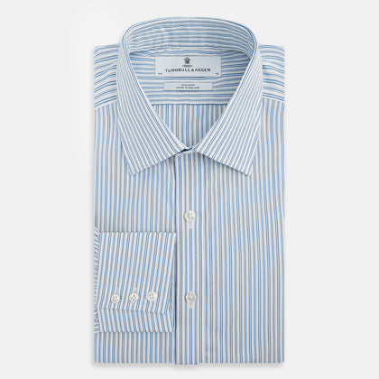 Sky Blue Double Stripe Mayfair Shirt Image 4