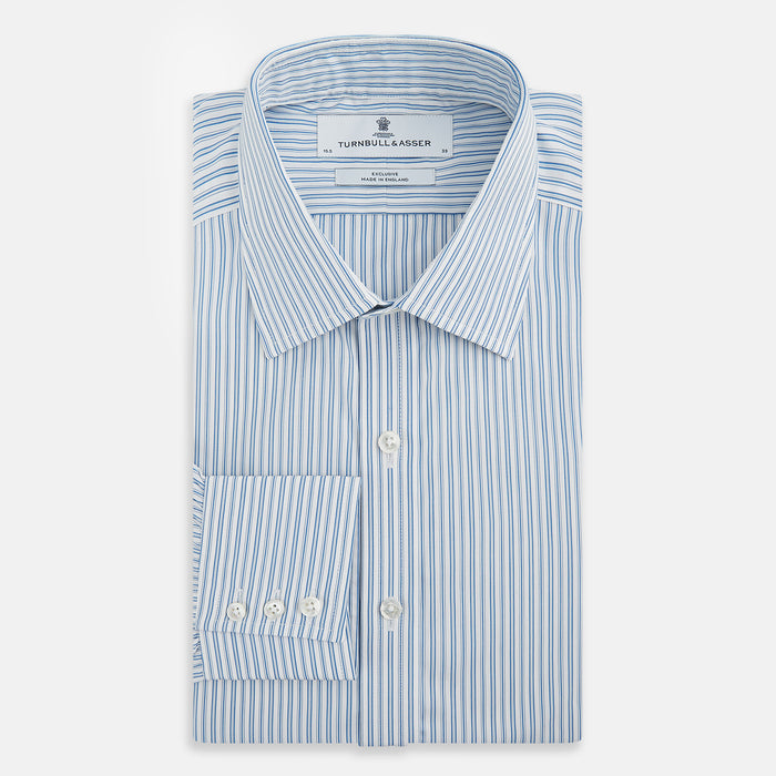 Sky Blue Double Stripe Mayfair Shirt Image 4
