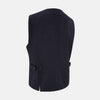 View 3 of product The Turnbull & Asser Navy Single-breasted Waistcoat is a sleeveless wool-cashmere piece with a small chest pocket and two side pockets, shown against a white background—an ideal addition to your winter wardrobe.