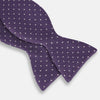 View 3 of product The Turnbull & Asser Lilac and Royal Purple Micro Dot Silk Bow Tie is shown against a plain white background.