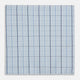 The Turnbull & Asser Navy and Blue Combination Check Hand-Rolled Handkerchief features a classic check pattern in navy and blue with thin white lines, shown laid flat on a white background.
