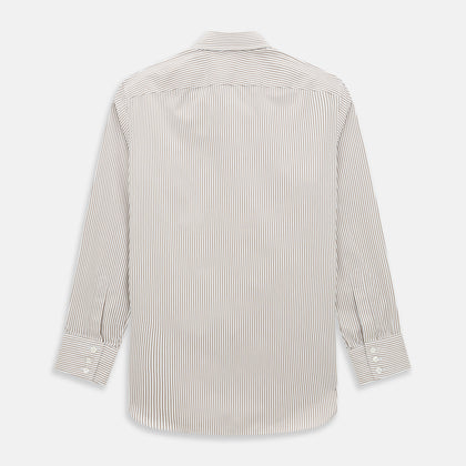 Coffee Multi Stripe Westminster Shirt Image 2