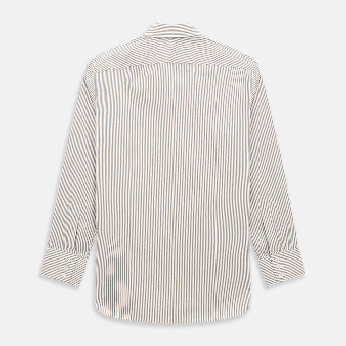 Coffee Multi Stripe Westminster Shirt Image 2