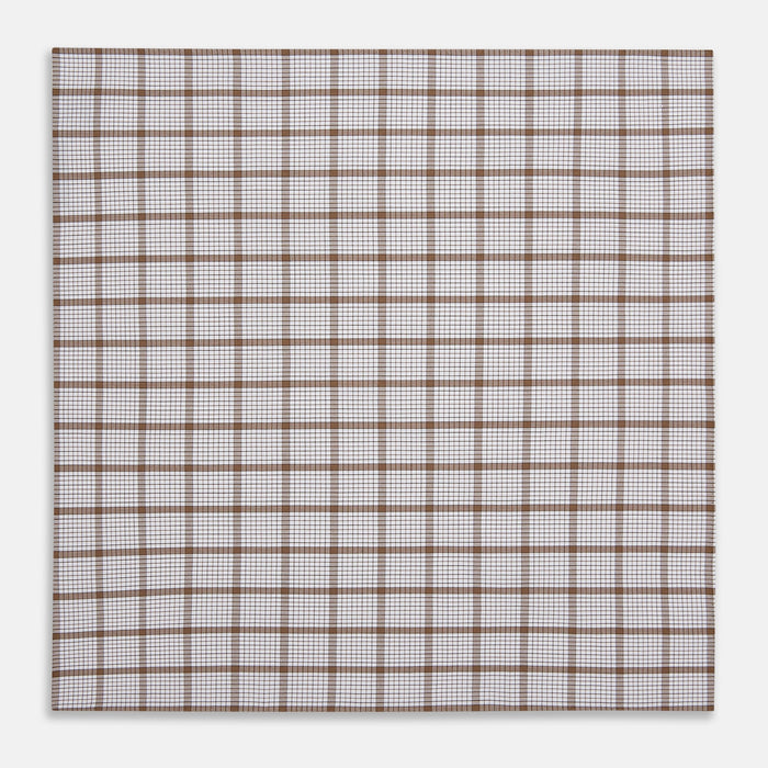 Hand Rolled Brown Overlay Check Handkerchief Image 5