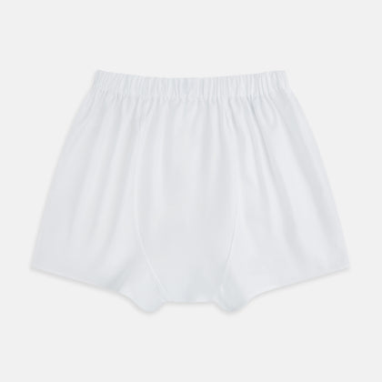 Plain White Godfrey Boxer Shorts Image 1