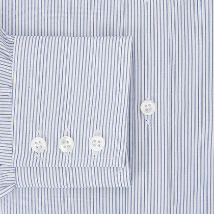 Blue Ticking Pinstripe Mayfair Shirt Image 3