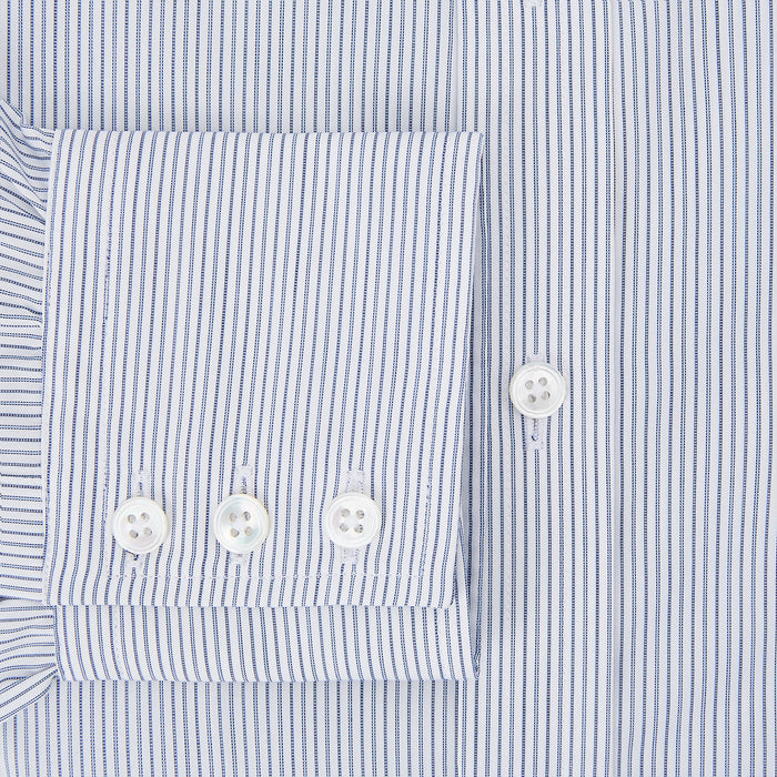 Blue Ticking Pinstripe Mayfair Shirt Image 3