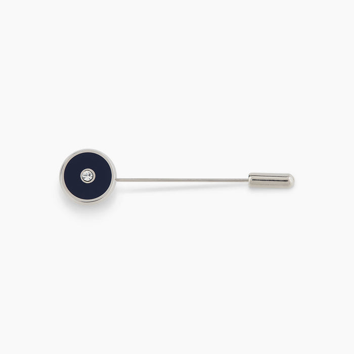 Navy Gemstone Lapel Pin Image 3