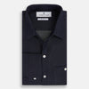 View 5 of product The Navy Piccadilly Shirt from Turnbull & Asser, featuring buttons, is ideal for both casual and formal occasions.