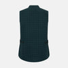 View 3 of product The Turnbull & Asser Forest Green Double-Breasted Quilted Gilet features black buttons, a chest pocket, two zippered side pockets, and an overlapping collar—ideal for layered dressing against a plain white background.