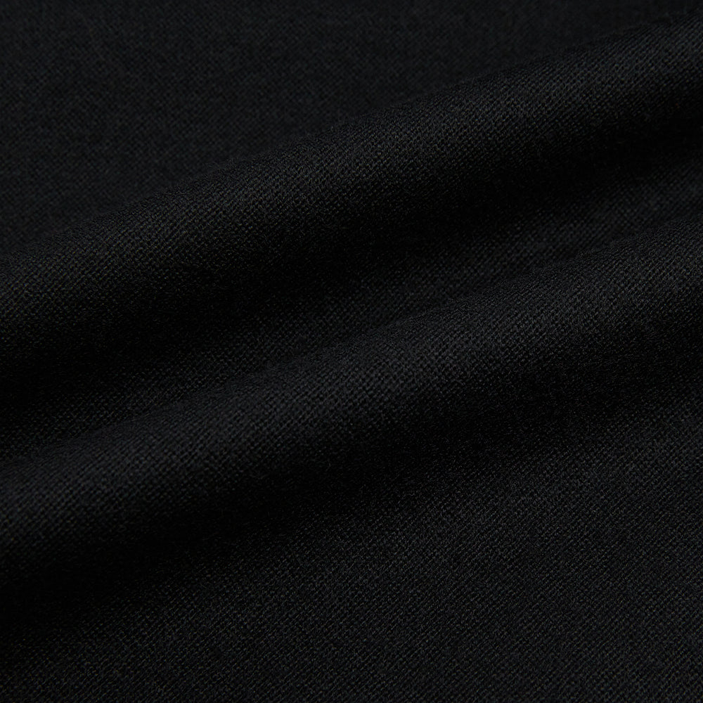 The Turnbull & Asser Black Morning Coat features satin peak lapels, a single front button closure, and long sleeves, shown against a plain white background.