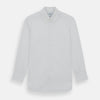View 1 of product The Turnbull & Asser White Royal Oxford Cotton Shirt features a button-down collar and 3-button cuffs, ideal for minimalist looks, displayed on a white background.