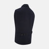 View 3 of product The Turnbull & Asser Navy Collared Single-breasted Waistcoat features a sleeveless design, wool-cashmere blend, two zippered side pockets, and a chest pocket—ideal for upgrading your winter look—shown on a white background.