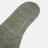 View 3 of product The Forest Green Linen Mid-Length Sock by Turnbull & Asser features a ribbed texture and is shown upright on a plain white background. Made from breathable linen, it offers comfort and style for everyday wear.
