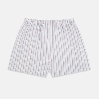 Purple Multi-Stripe Godfrey Boxer Shorts
