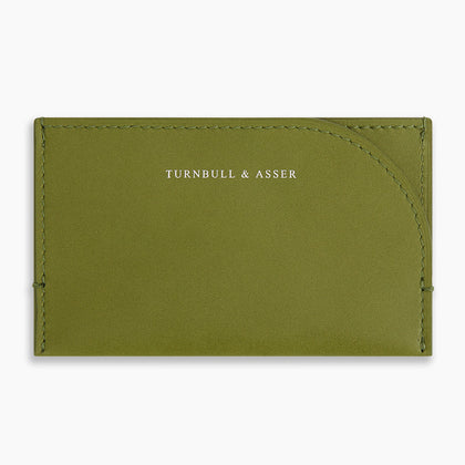 Moss Green Slim Rounded Card Holder Image 2