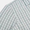 View 6 of product The Turnbull & Asser Forest Green Multi Check Westminster Shirt is a tailored, long-sleeved, button-up shirt with a collar and a white base featuring light blue and green plaid, displayed flat on a white background.