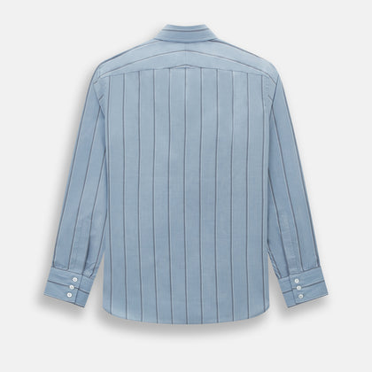 Steel Blue Track Stripe Westminster Shirt Image 2