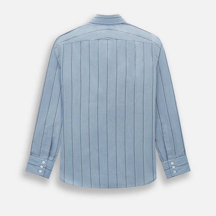 Steel Blue Track Stripe Westminster Shirt Image 2
