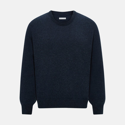 Midnight Blue Cashmere Round Neck Jumper