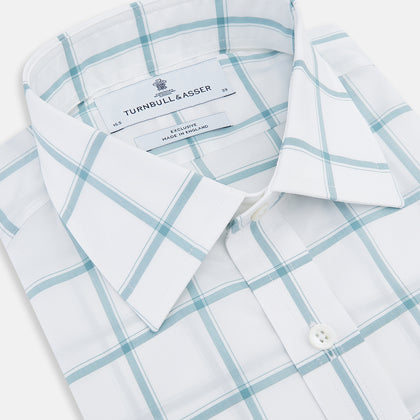 Sage Grid Check Mayfair Shirt Image 1