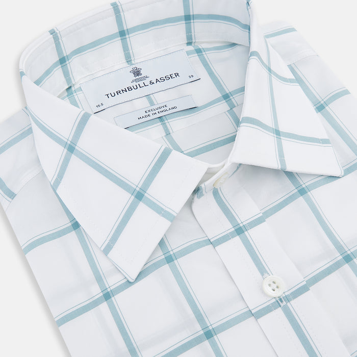Sage Grid Check Mayfair Shirt Image 1