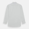 View 5 of product The Turnbull & Asser Plain White Cotton Shirt features a T&A collar and double cuffs, shown flat on a white background—ideal for pairing with standout ties or achieving a minimalist look.