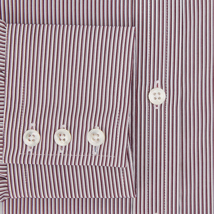 Burgundy Shadow Stripe Mayfair Shirt Image 3
