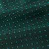 View 4 of product The Turnbull & Asser Blue and Forest Green Micro Dot Silk Cravat pairs perfectly with a dark green pocket square featuring light blue micro dots, ideal for formal looks or adding distinction to your ensemble.