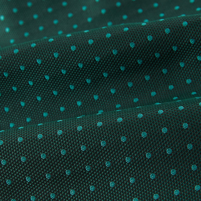 Blue and Forest Green Micro Dot Silk Cravat Image 3