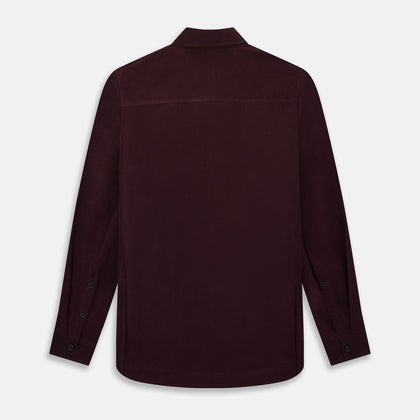 Burgundy Corduroy Hampstead Overshirt Image 2