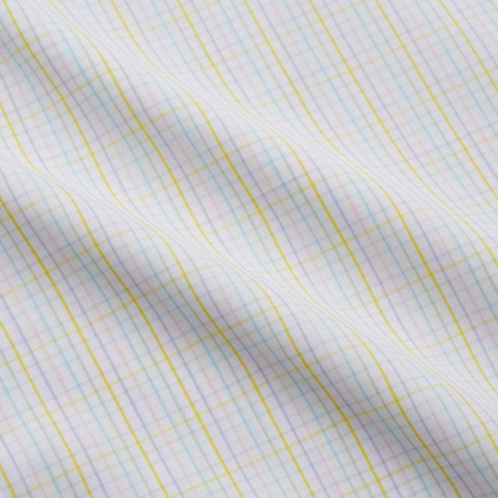 Yellow Multi Check Cotton Regular Fit Mayfair Shirt Image 3