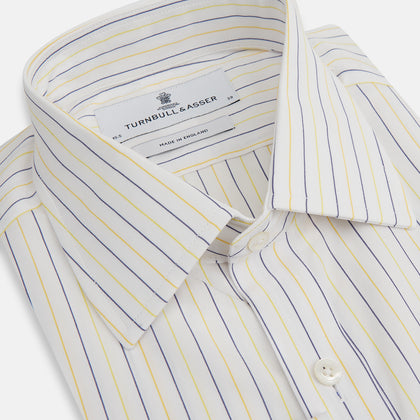 Yellow Double Pinstripe Mayfair Shirt Image 1