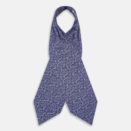 Lilac Paisley Silk Cravat Image 1