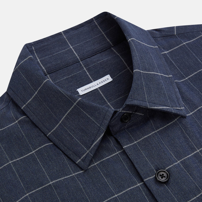Royal Blue Check Hampstead Overshirt Image 1