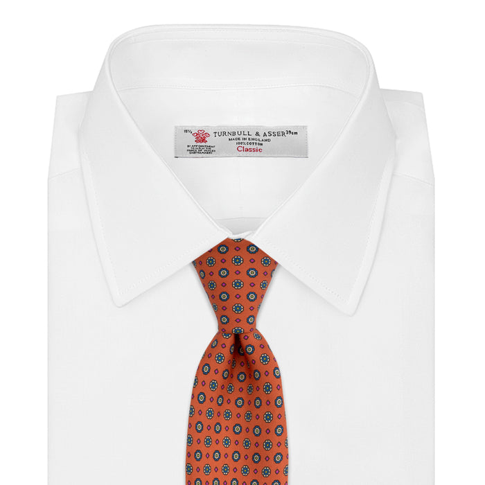 The Great Gatsby Orange Printed Silk Tie Image 1