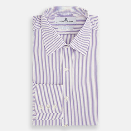 Purple Shadow Stripe Mayfair Shirt Image 4