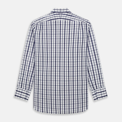 Navy Plaid Check Mayfair Shirt Image 2