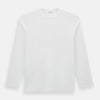 View 1 of product The Turnbull & Asser White Long-Sleeve T-shirt for men is a plain crew neck design with no logos or patterns, displayed flat on a white background.