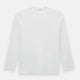 The Turnbull & Asser White Long-Sleeve T-shirt for men is a plain crew neck design with no logos or patterns, displayed flat on a white background.